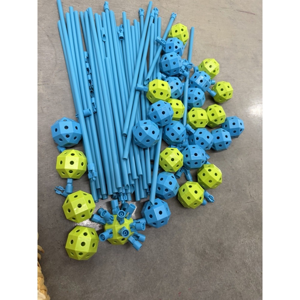 Kids Fort Building Kit Large Lot STEM Construction Set Rods & Connectors - Picture 2 of 4